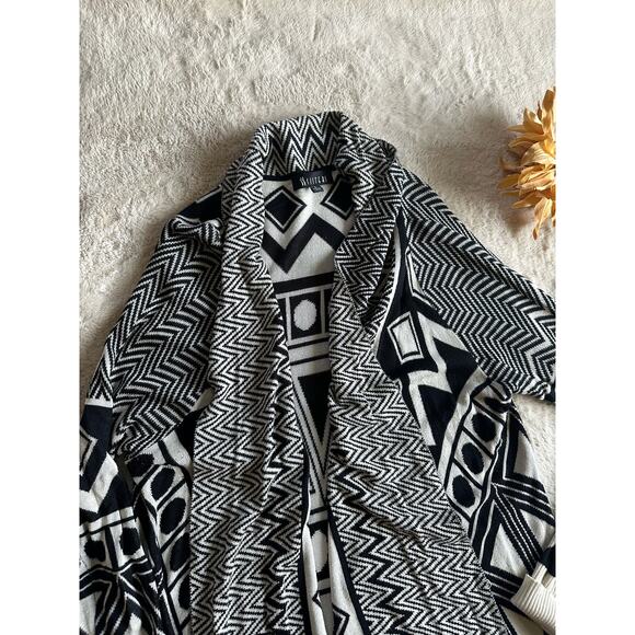 Sisters Cardigan Sweater Black and Cream Size Large - Picture 4 of 6